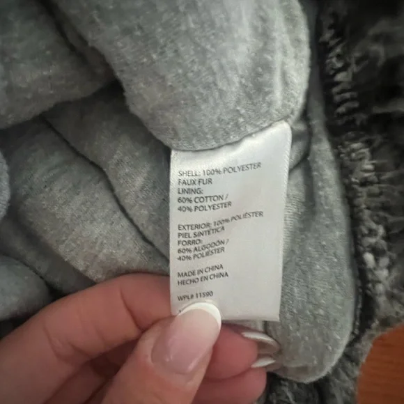 Original Weatherproof Vintage Gray Teddy Fleece Sherpa Jacket 1/4 Zip Small - Picture 7 of 8